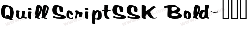 QuillScriptSSK Bold字体转换